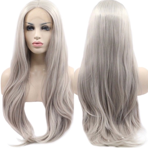Zuni SILVER PLATINUM BLONDE 24” LACE FRONT Wig*NWT main image 6
